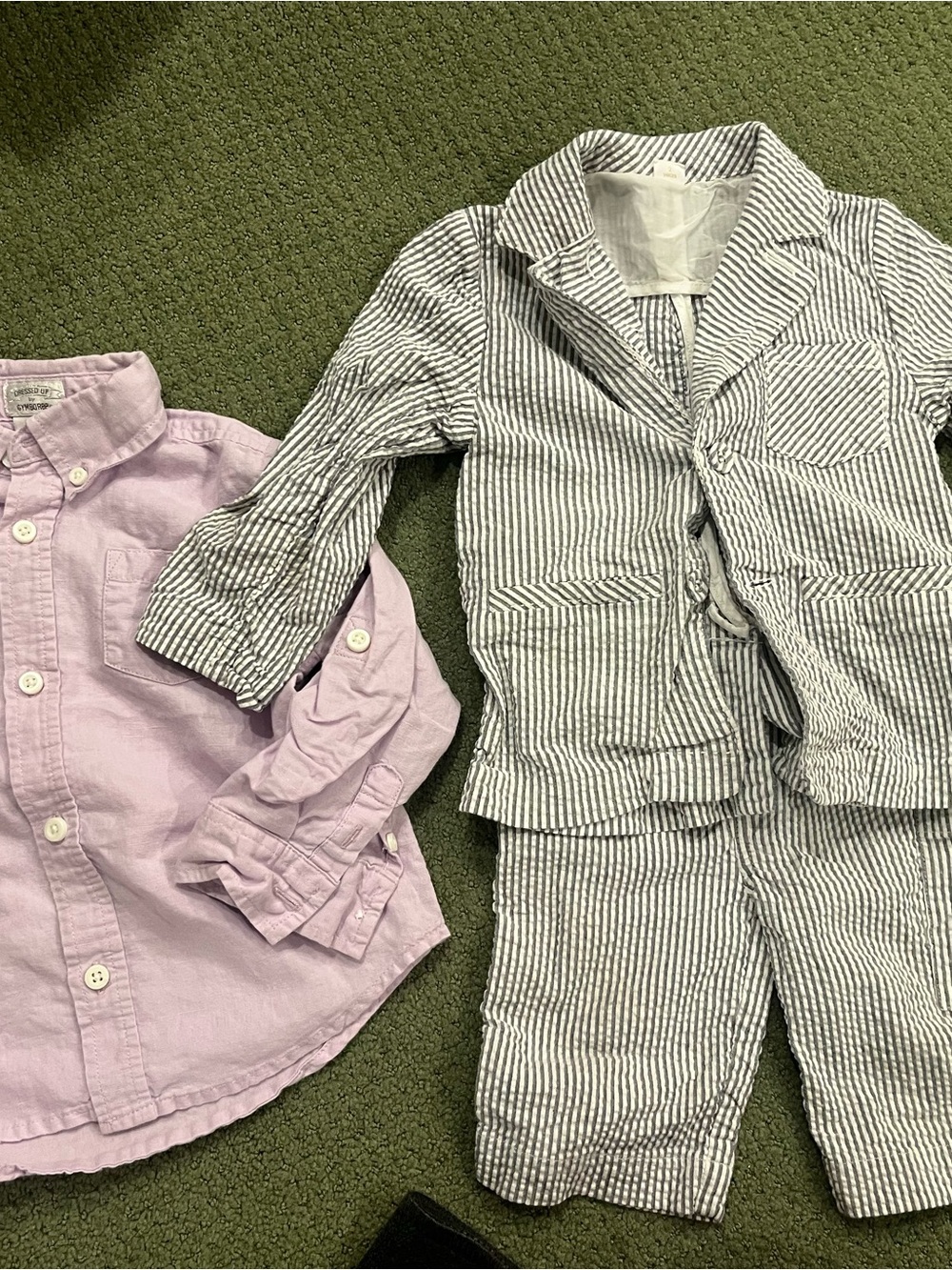 Summer Seersucker Jacket Set and LS Shirt